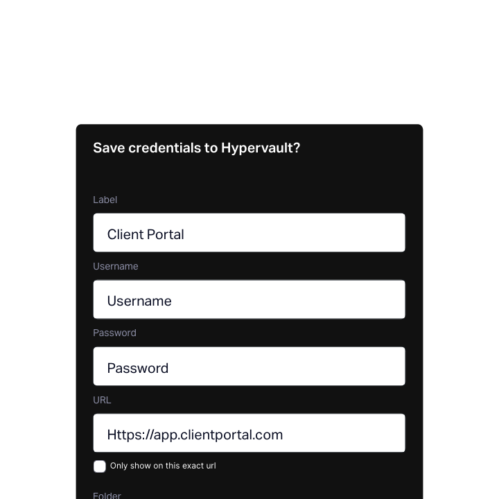 Browser extension offering to save new credentials